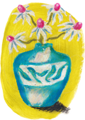 Sticker Blumenvase