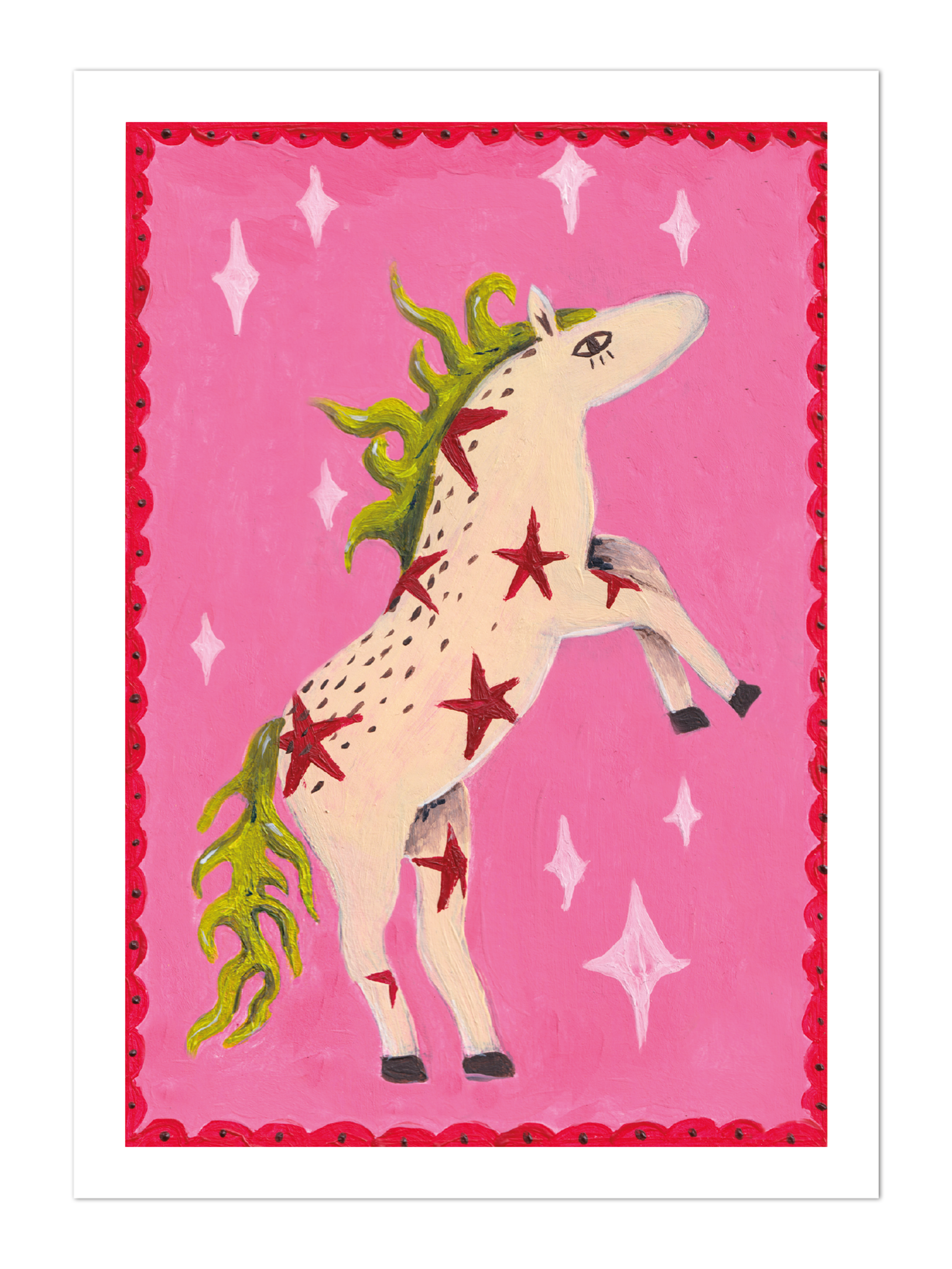 Postkarte "Pink Funk Horse"